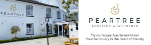 Entrance to Peartree Serviced Apartments in Salisbury